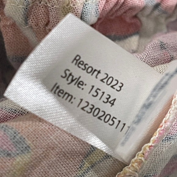 Marine Layer Sofie Smocked Mini Tiered Skirt in Tropical Floral Size XL - Picture 7 of 8